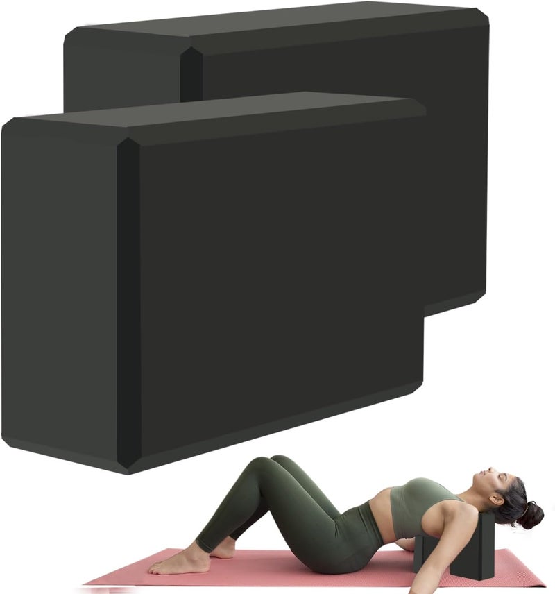 MBKHFLL Yoga Block - Supportive Latex-Free Eva Foam - Soft Non-Slip Surface with Beveled Edges for Yoga, Pilates, Meditation - Yoga Accessories for Stability, Balance, Deepen Stretches - Image 1